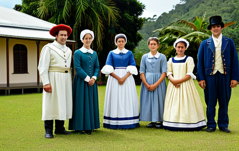 체험 기반 교육의 성공적인 사례 분석 - Historical Simulation**

"Students fully clothed in modest period costumes, participating in a histo...