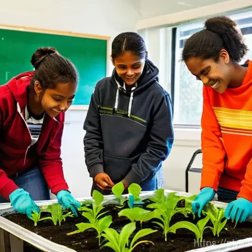 체험 기반 교육과 디지털 학습 - **Prompt 1: Learning by Doing with Community Impact**
    A vibrant and diverse group of Brazilian t...