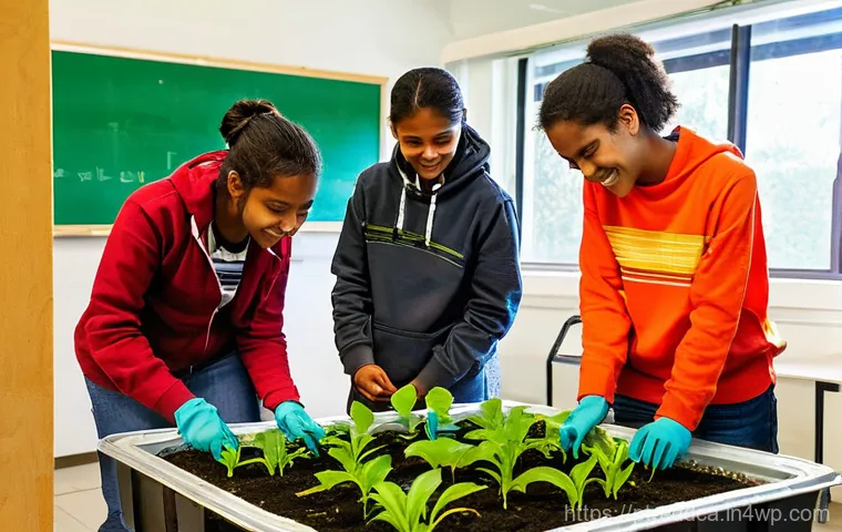 체험 기반 교육과 디지털 학습 - **Prompt 1: Learning by Doing with Community Impact**
A vibrant and diverse group of Brazilian t...